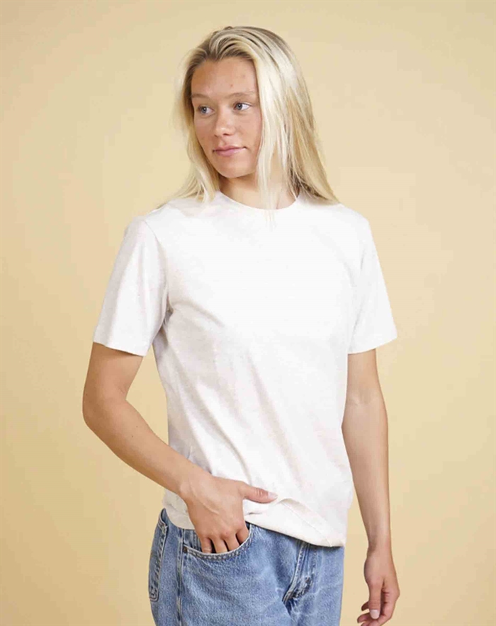 Elsk - Casual Basic Women\'s T-shirt - Dune Melange