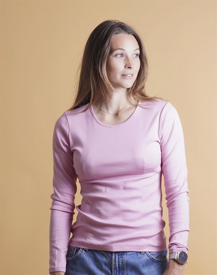 Elsk - Rib Langærmet Top