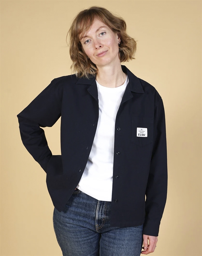 Elsk - Ripstop Womens Skjorte - Dark Navy