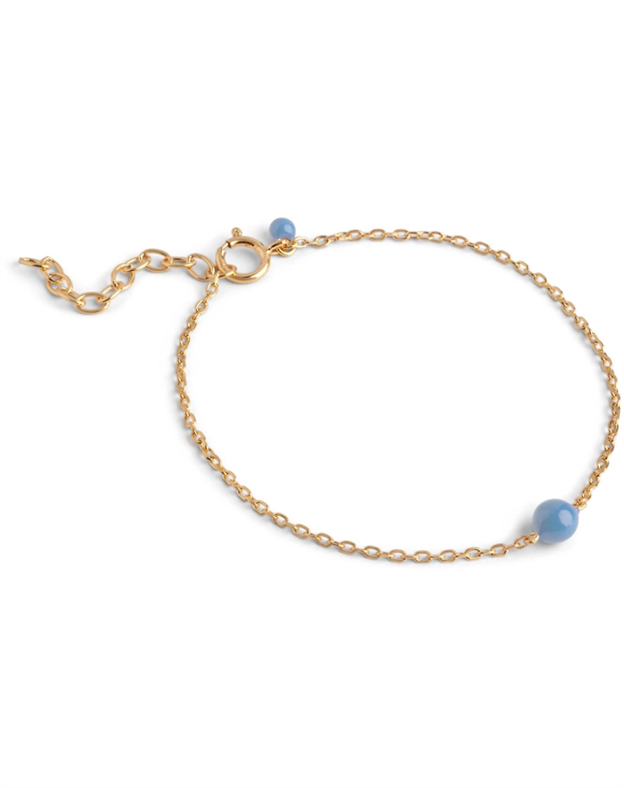 Enamel Copenhagen - Balloon Armbånd - Steel Blue/Guldfarvet