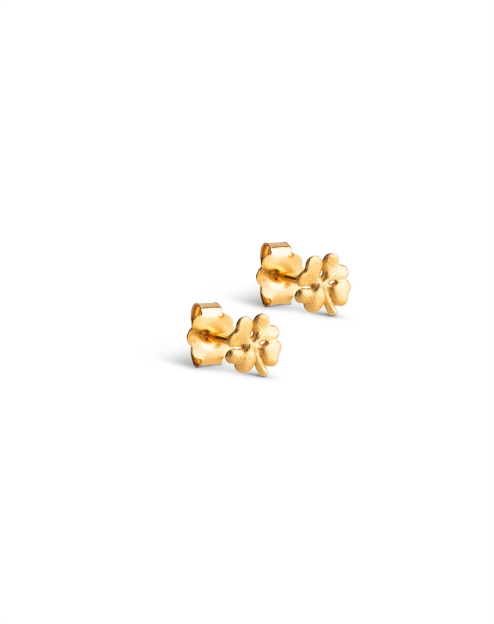 Enamel Copenhagen - Organic Clover Mini Studs - Guldfarvet