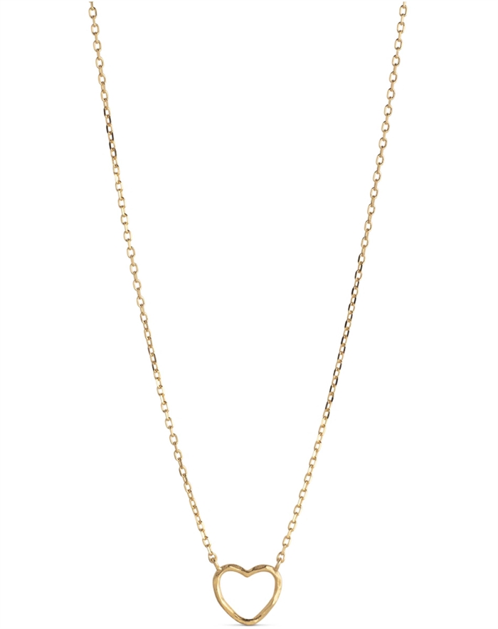 Enamel Copenhagen - Organic Heart Halskæde - Guldfarvet
