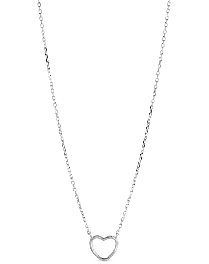 Enamel Copenhagen - Organic Heart Halskæde - Sølvfarvet
