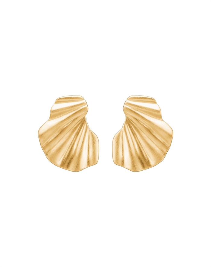 Enamel Copenhagen - Wave Øreringe - Guldfarvet