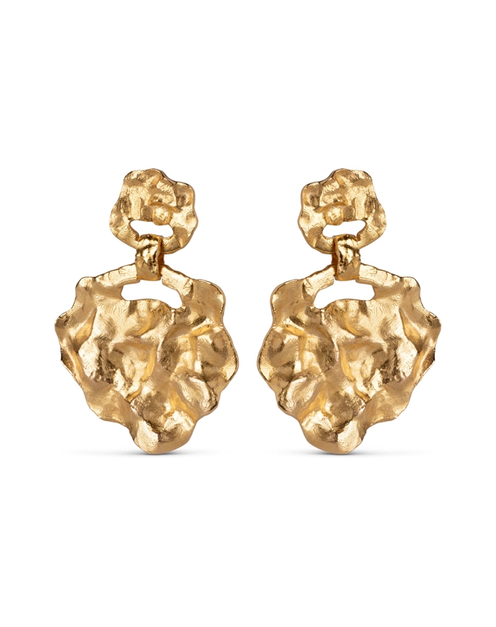 Enamel Copenhagen - Windy Large Øreringe - Guldfarvet