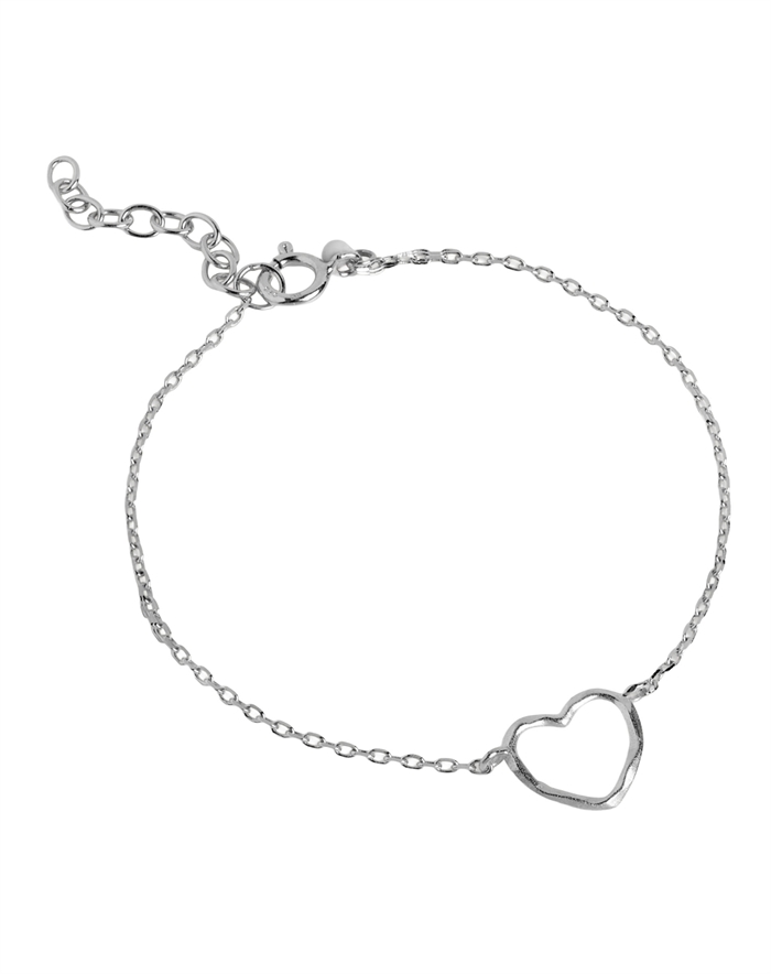 Enamel Copenhagen - Organic Heart Armbånd - Sølvfarvet