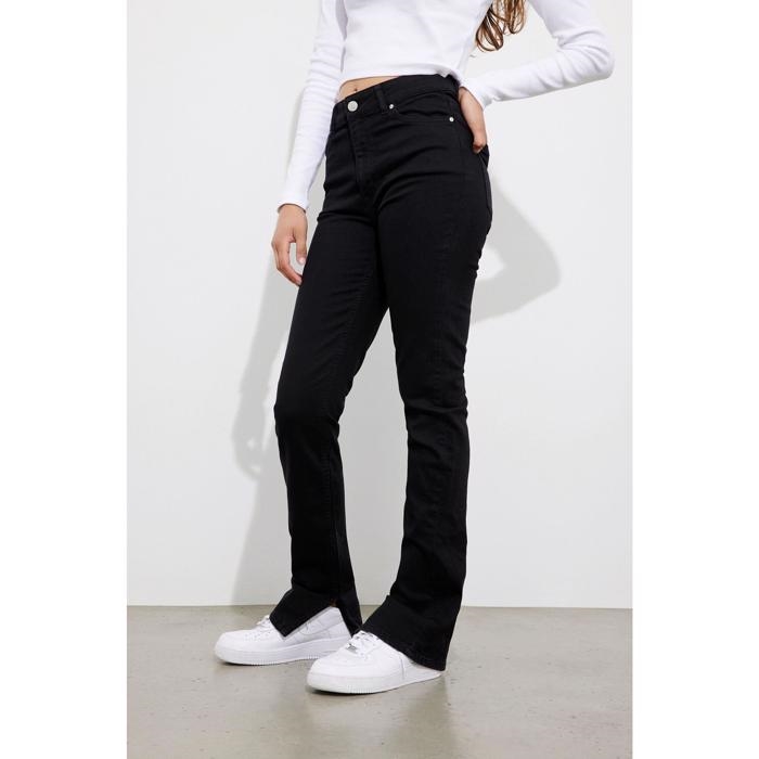 Envii Enbarbara Jeans Slit Black Shop Online Hos Blossom