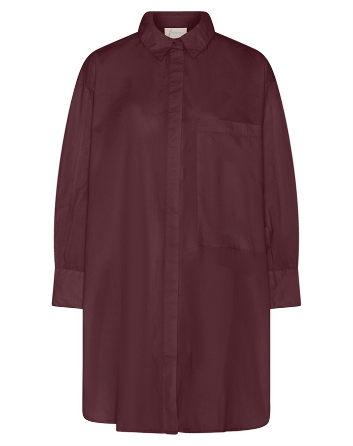 Frau - Lyon Long Skjorte - Red Mahogany