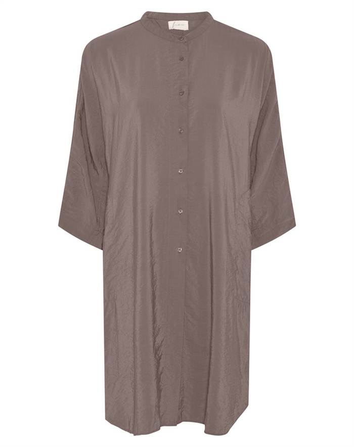 Frau - Seoul Long Viscose Skjorte - Morel