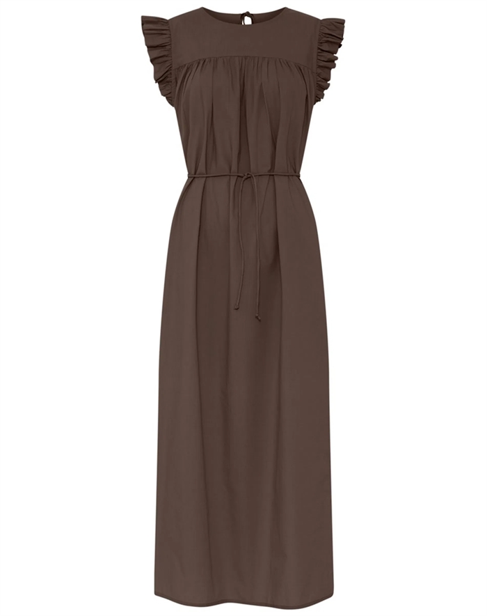 Frau - Stockholm Long Kjole - Coffee Quartz