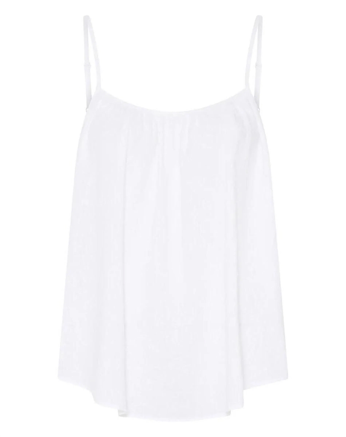 Frau - Vancouver Linen Top - Bright White