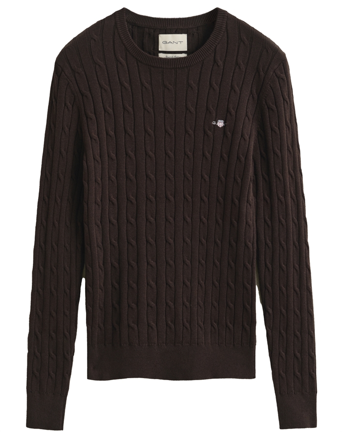 Gant - Classic Cable Strik - Deep Brown