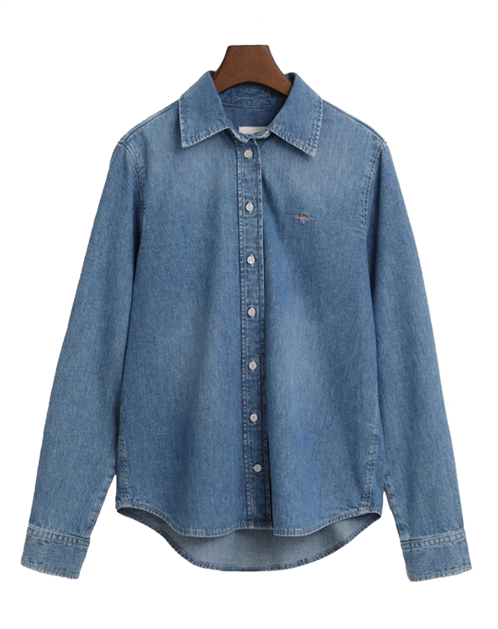 Gant - Reg Denim Skjorte - Semi Light Blue