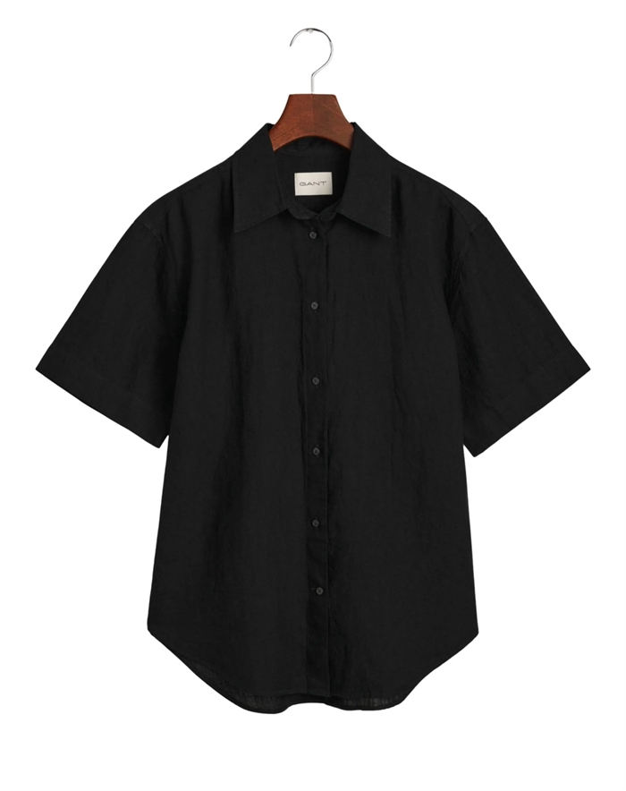Gant - Regular Linen Skjorte - Black