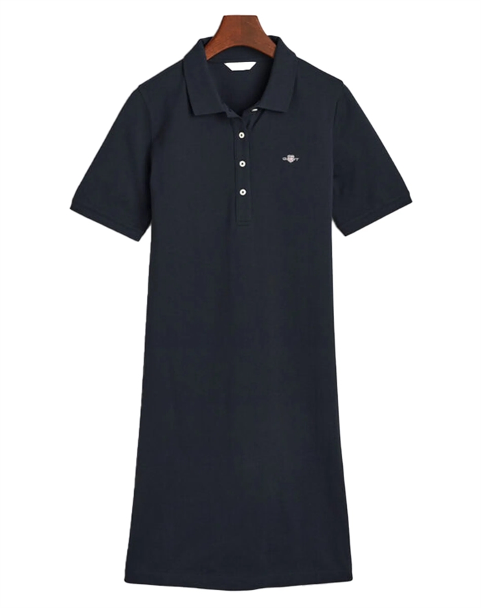 Gant - Shield Pique Polo Kjole - Evening Blue