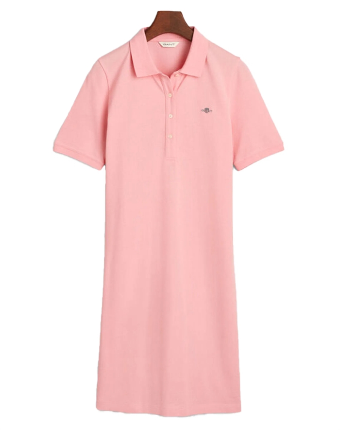 Gant - Shield Pique Polo Kjole - Geranium Pink
