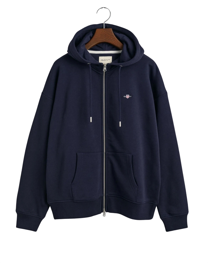 Gant - Shield Zip Hoodie - Evening Blue