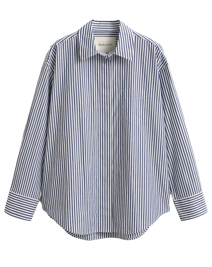 Gant - Stripe Skjorte - Rich Navy