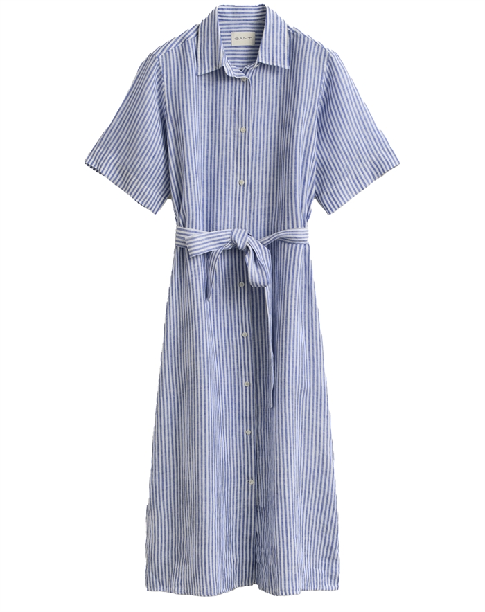 Gant - Striped Shirt Kjole - Royal Blue