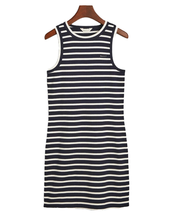 Gant - Striped Tank Kjole - Evening Blue