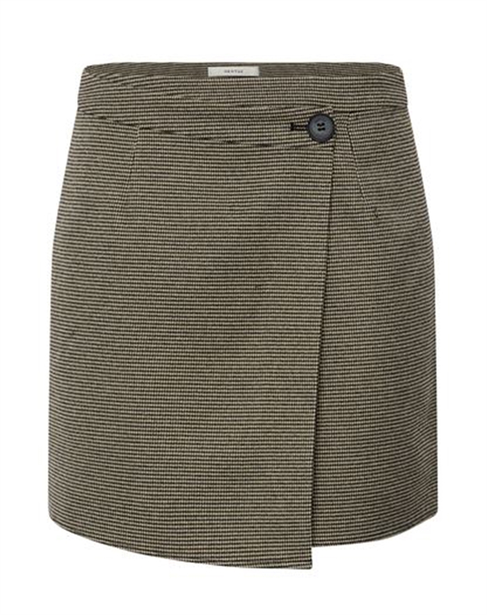 Gestuz - GZCasia Nederdel - Black and white houndstooth