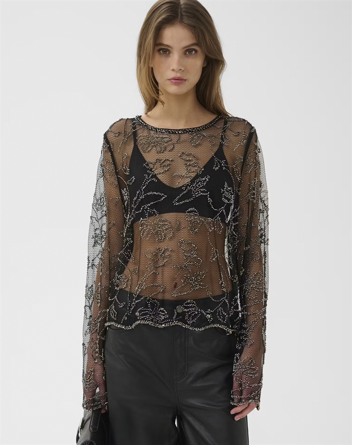 Gestuz - GZEstrid Bluse - Dark Silver