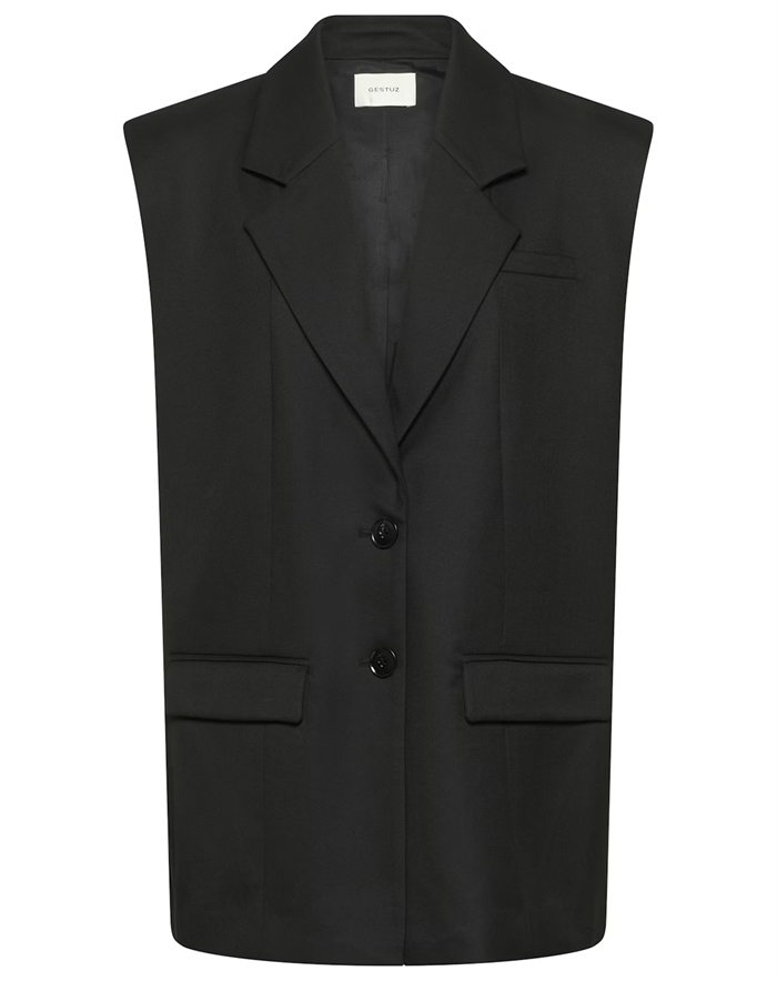 Gestuz - GZPaula Long Vest - Black