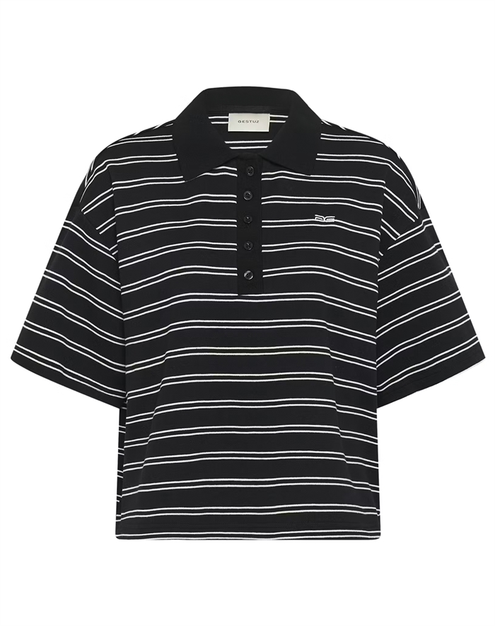 Gestuz - GZPilova Polo - Black/White Striped