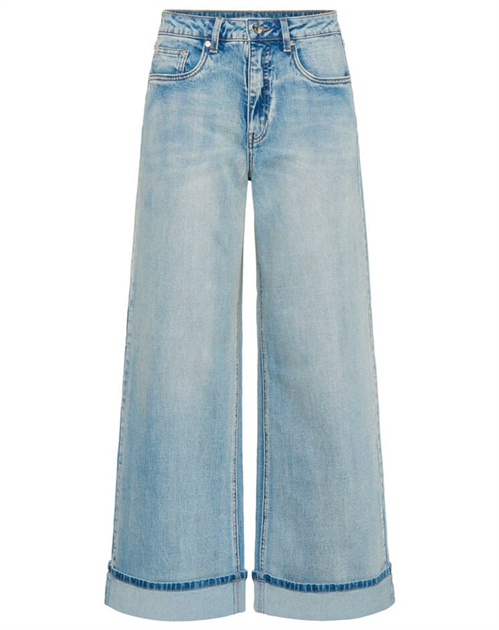 Gestuz - GZSara HW Wide Jeans - Washed Blue