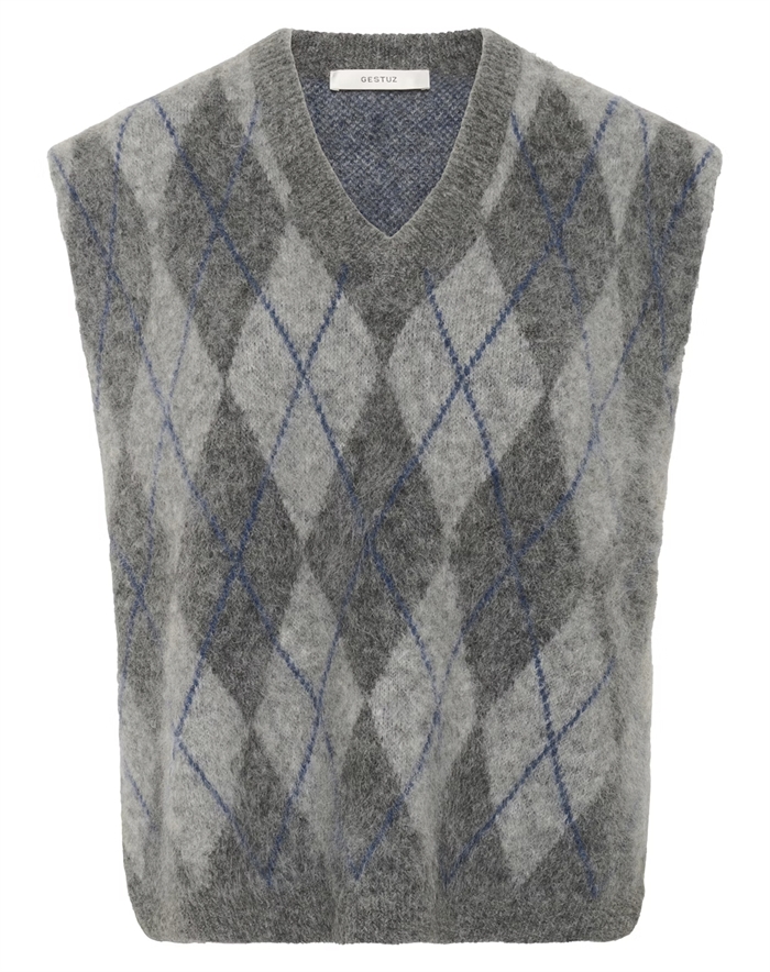 Gestuz - GZSasi Vest - Check Dark Grey