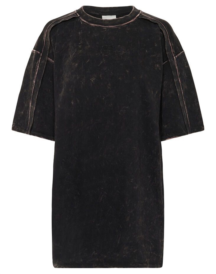 Gestuz - GZneia OZ T-shirt - Black/Brown