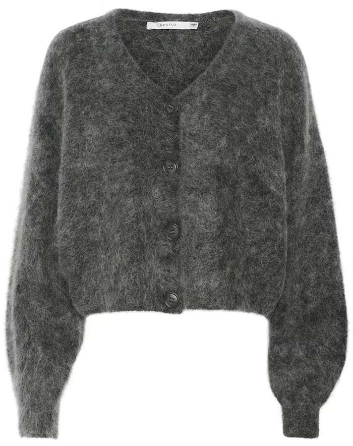 Gestuz - GZDebbie Cardigan - Charcoal Melange