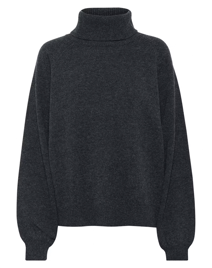 Gestuz - ManziGZ Wool Strik - Deep Graphite Melange
