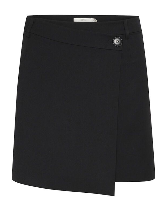 Gestuz - Paula GZ Melange Wrap Nederdel - Black