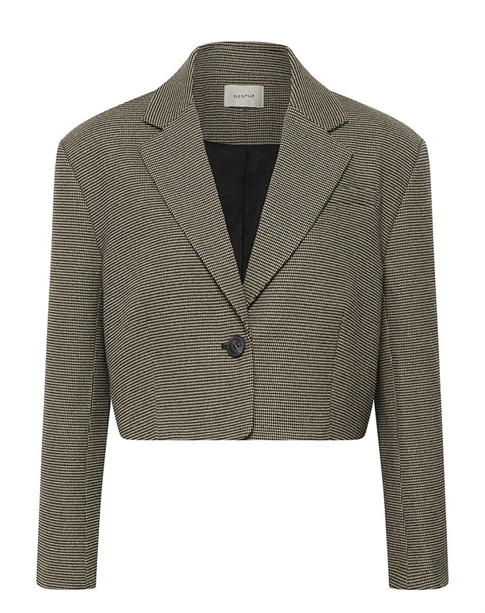 Gestuz - GZCasia Blazer - Black and white houndstooth