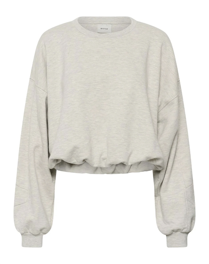 Gestuz - GZKahla Sweatshirt - Ultra Light Grey Melange