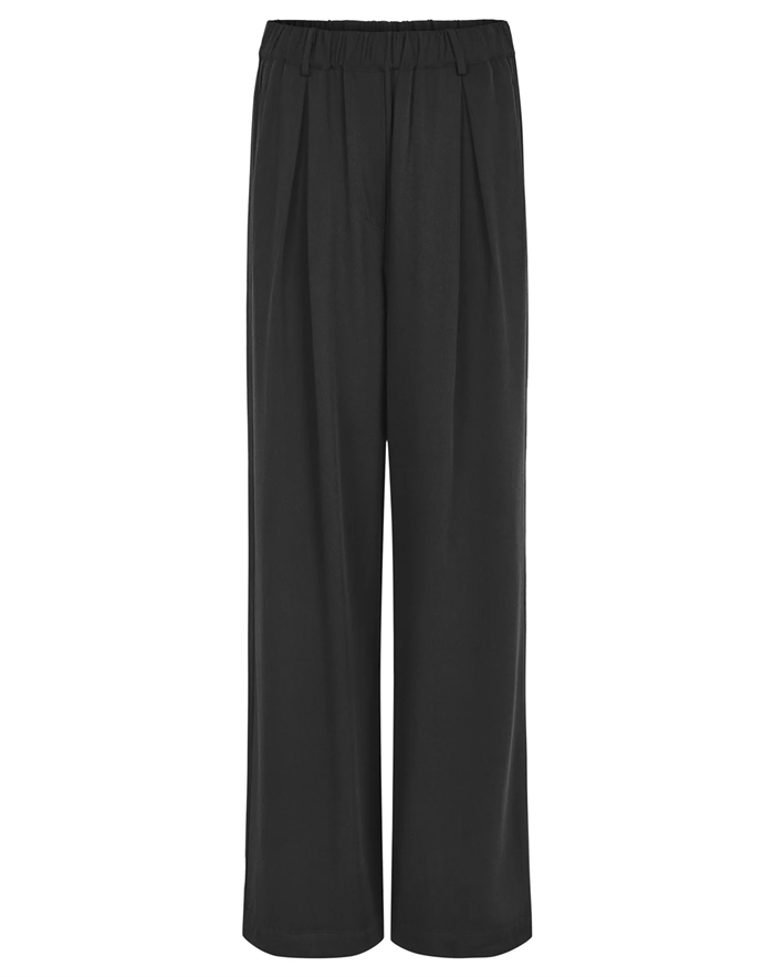 Soft Rebels - SRStormy Midwaist Wide Bukser - Black