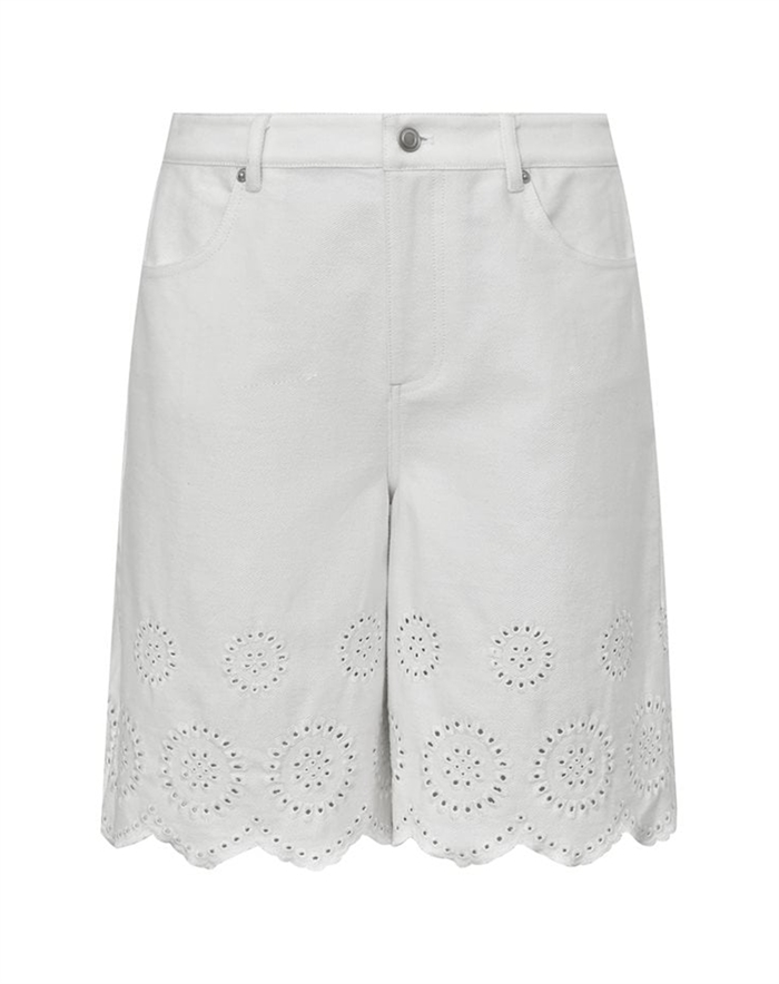 Global F - Talina Scallop Shorts - White