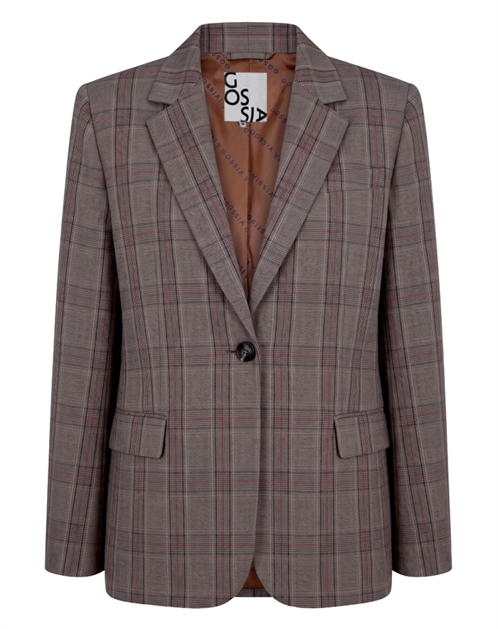 Gossia - BeatriceGO Blazer - Brown Blue Checks