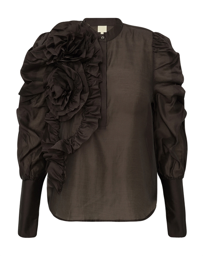Gossia - DevineGO Bluse - Coffee 