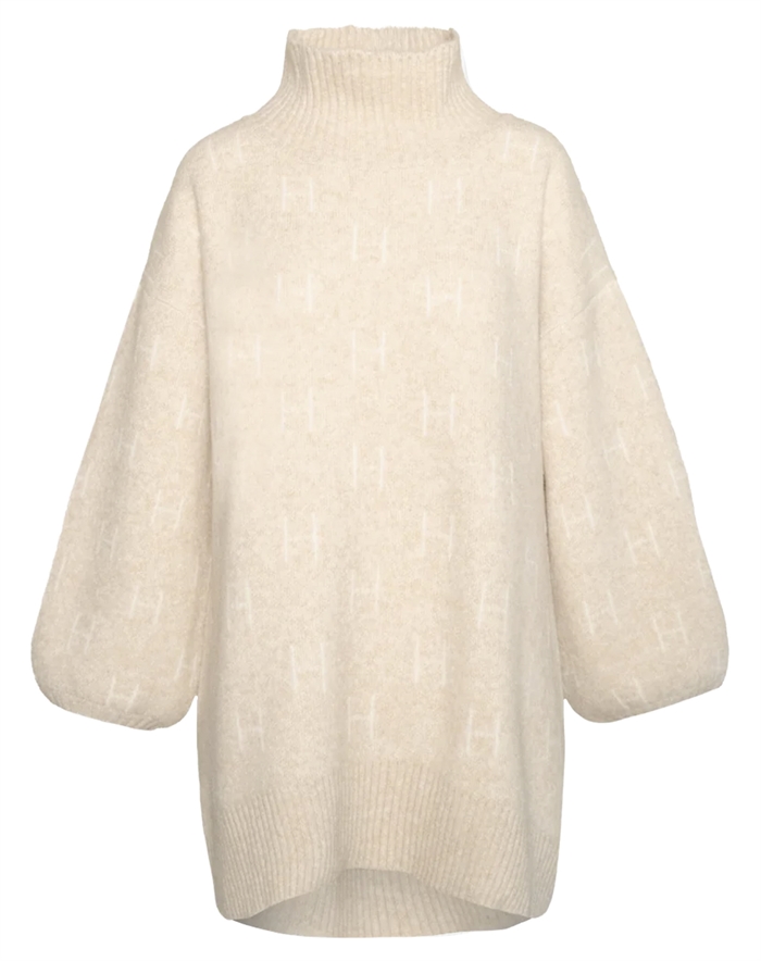 Hést - Fam Long Strik - Light Beige Melange