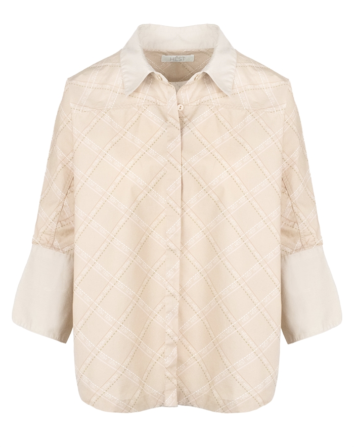 Hést - Arya Printed Skjorte - Humus 