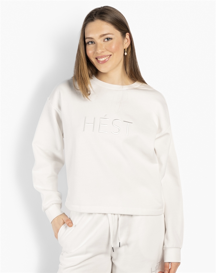 Hést - Gabriela Sweatshirt — White Alyssum