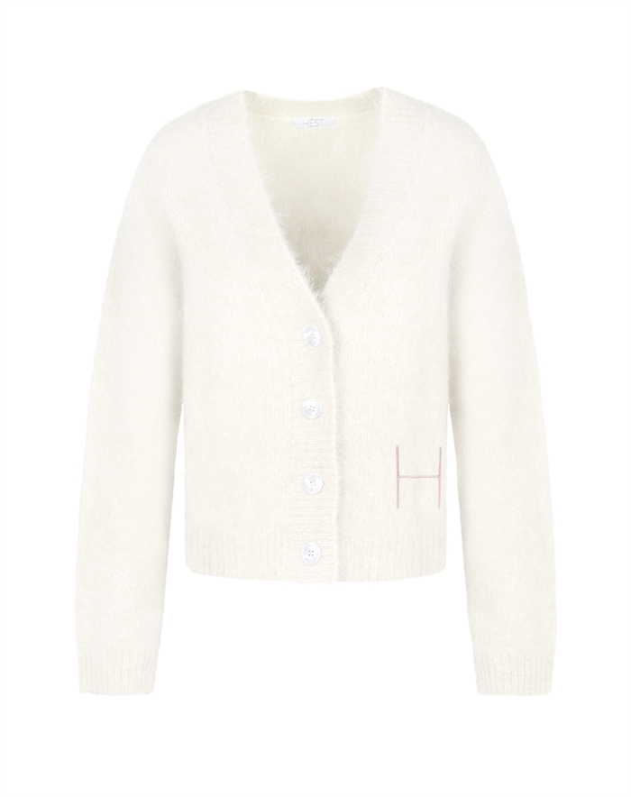 Hést - Pernille Short Cardigan - White Alyssum