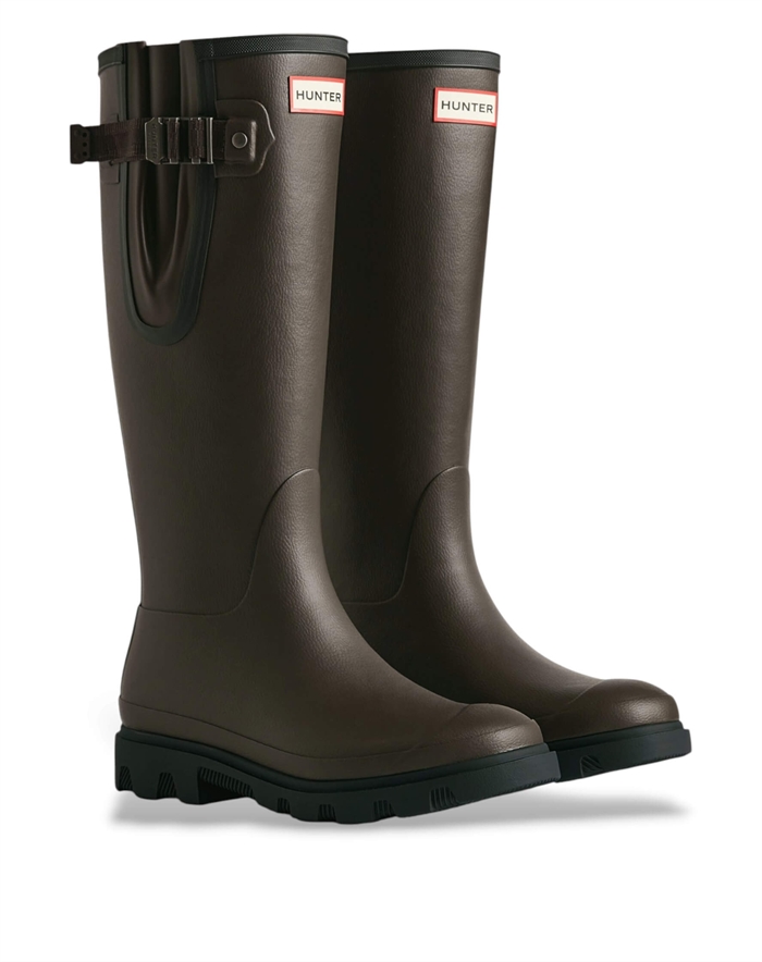 Hunter - Unisex Downpour Tall Adjustable Gummistøvle - Chocolate Brown