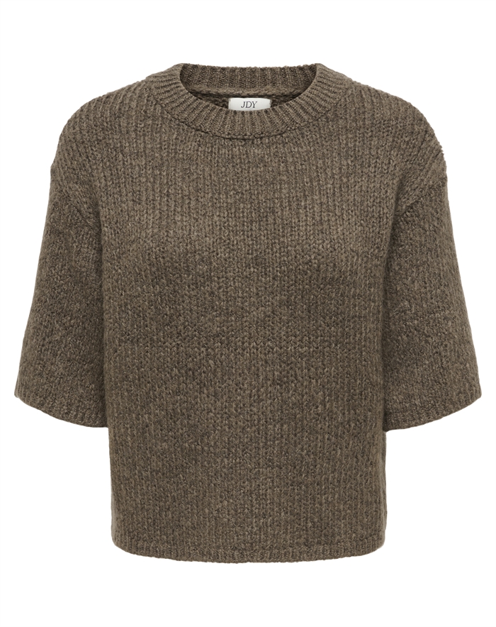 JDY - JDYDicte Pull O-Neck Strik - Shitake 