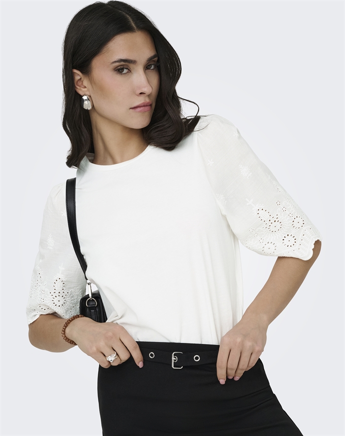 JDY - JDYLair Life New Mix T-Shirt - Cloud Dancer 