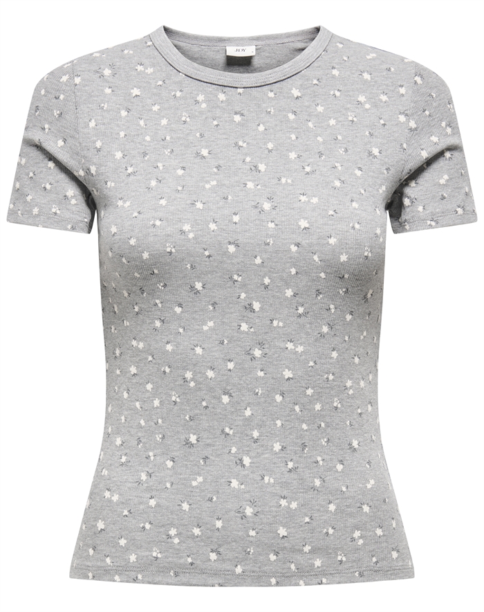 JDY - JDYLucky O-Neck T-Shirt - Light Grey Melange