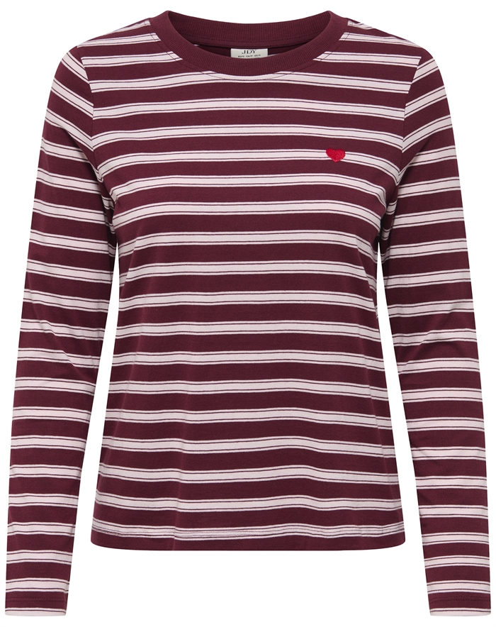 JDY - JDYPisa Print Langærmet Top - Windsor Wine