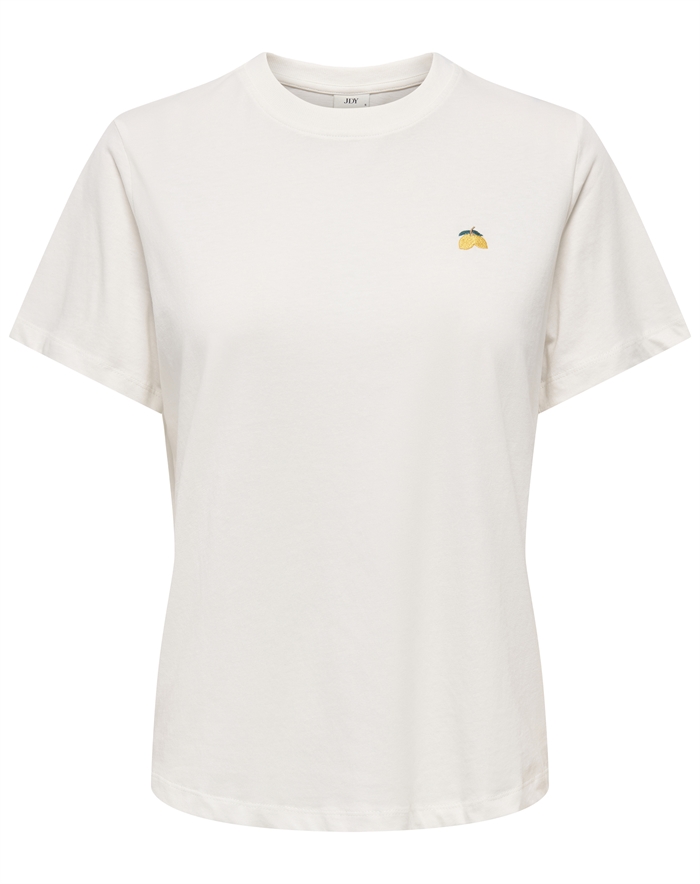 JDY - JDYPisa Print T-Shirt - Cloud Dancer/Lemon